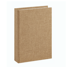 Caixa Livro em Linho Book Box Textura Natural Bege- 36 cm