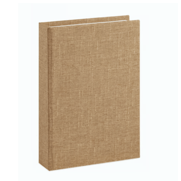 Caixa Livro em Linho Book Box Textura Natural Bege- 36 cm
