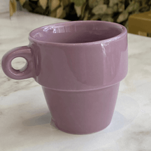 Xícara de Chá Cerâmica Empilhável Lilás 210ml